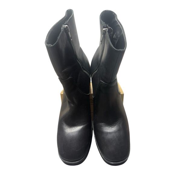 ASOS Black Ankle Bootie 10 Block Heel Boot Goblin Core Witchcore Whimsigoth - Picture 2 of 13